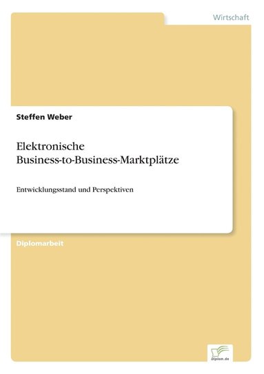 bokomslag Elektronische Business-to-Business-Marktplätze
