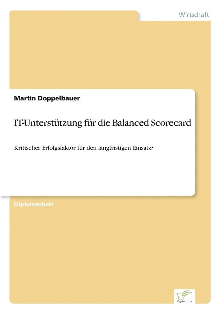 IT-Untersttzung fr die Balanced Scorecard 1