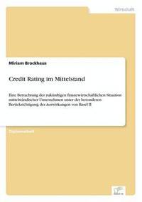bokomslag Credit Rating im Mittelstand
