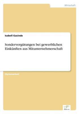 bokomslag Sondervergütungen bei gewerblichen Einkünften aus Mitunternehmerschaft