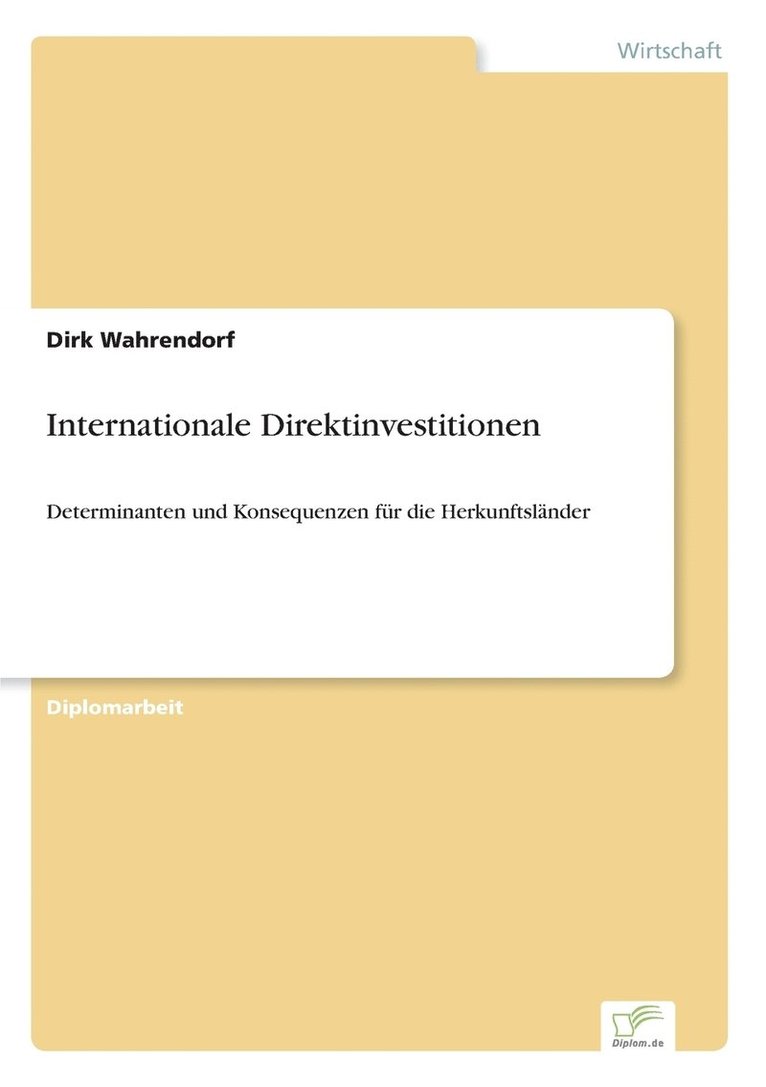 Internationale Direktinvestitionen 1