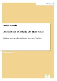 bokomslag Anstze zur Erklrung des Home Bias