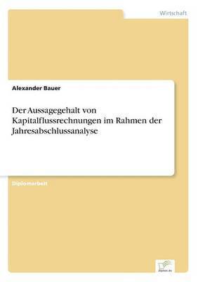 bokomslag Aussagegehalt von Kapitalflussrechnungen im Rahmen der Jahresabschlussanalyse