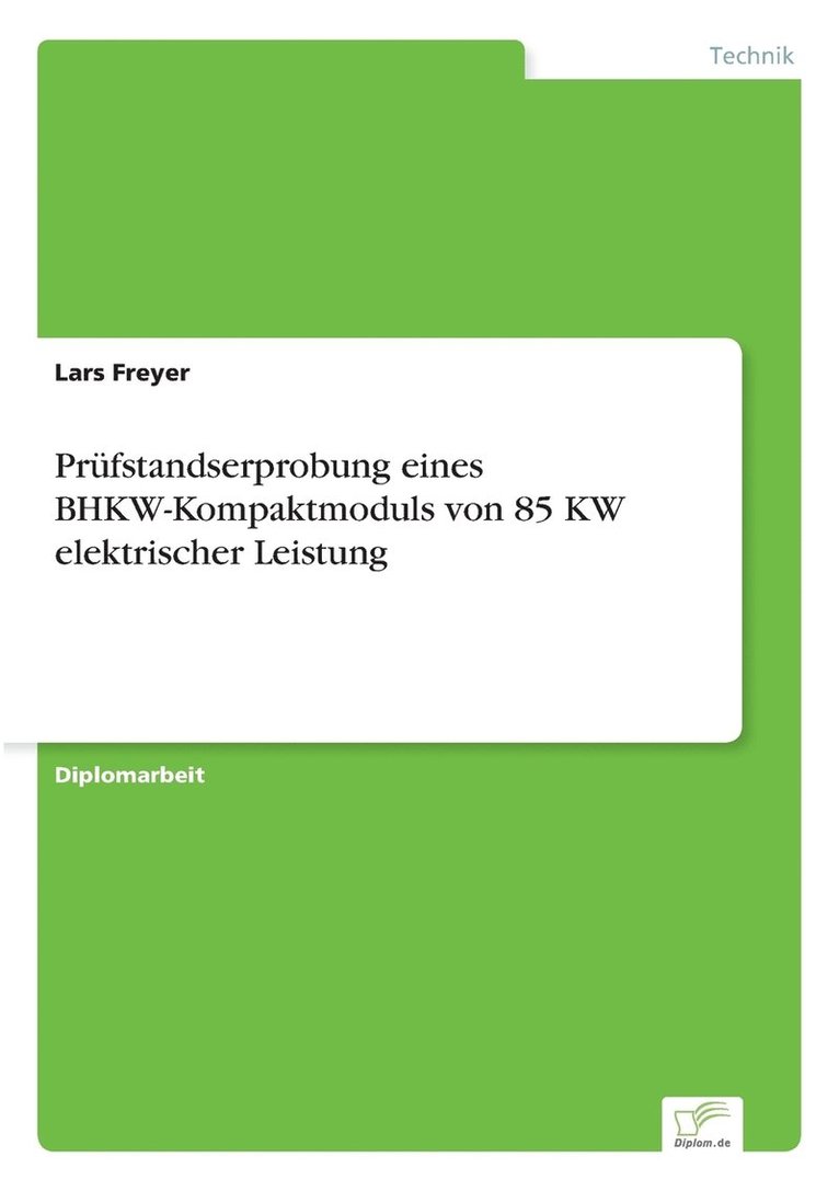 Prfstandserprobung eines BHKW-Kompaktmoduls von 85 KW elektrischer Leistung 1