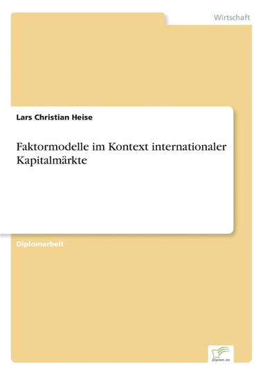 bokomslag Faktormodelle im Kontext internationaler Kapitalmrkte