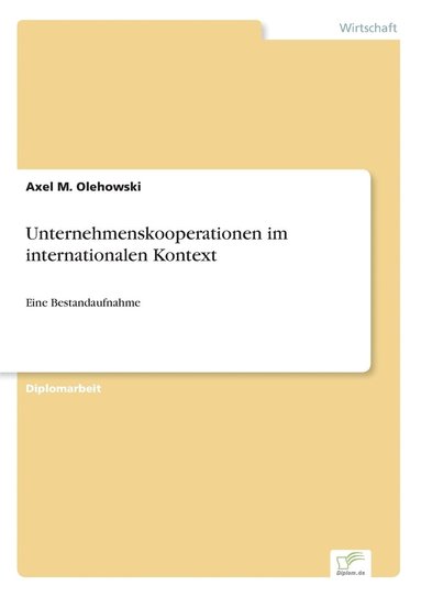 bokomslag Unternehmenskooperationen im internationalen Kontext