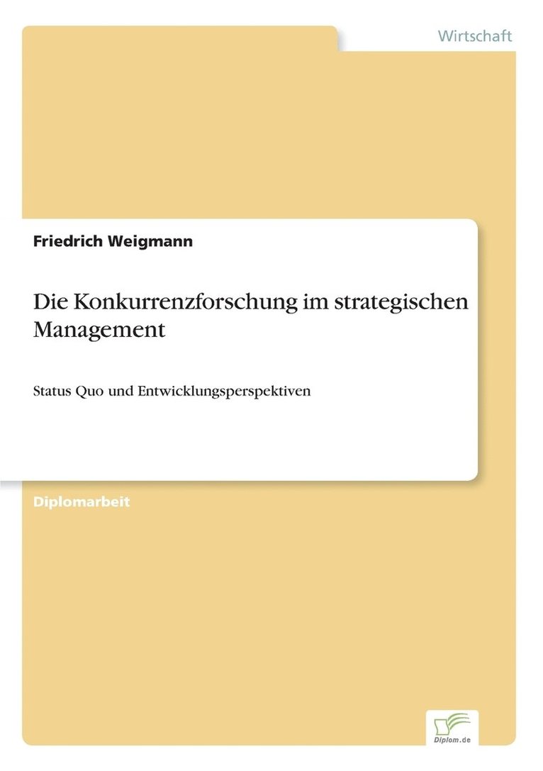 Konkurrenzforschung im strategischen Management