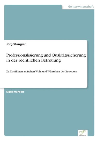 bokomslag Professionalisierung und Qualittssicherung in der rechtlichen Betreuung