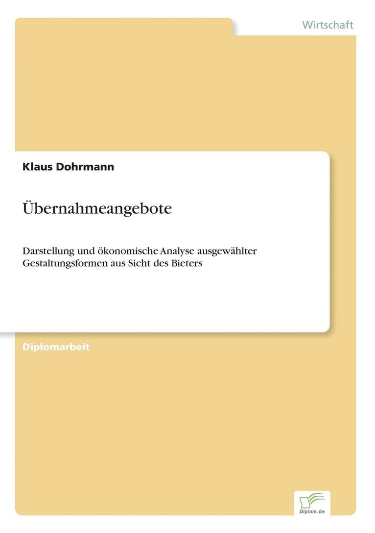 Klaus Dohrmann - Übernahmeangebote, Häftad