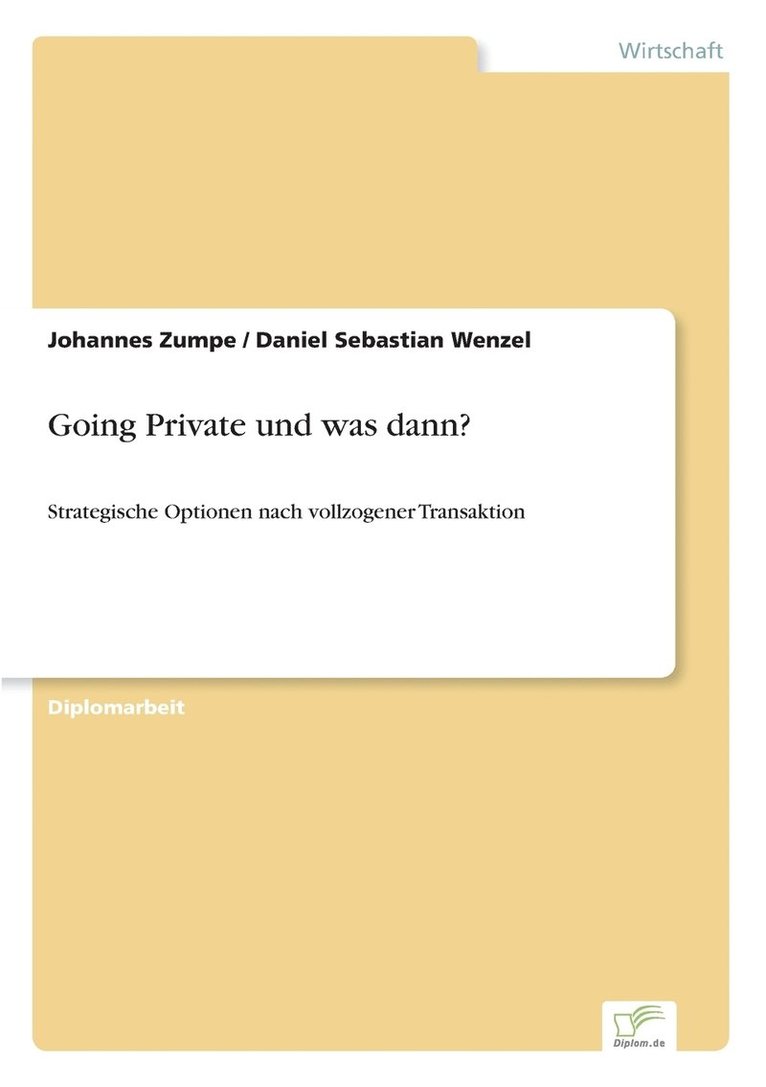 Going Private und was dann? 1