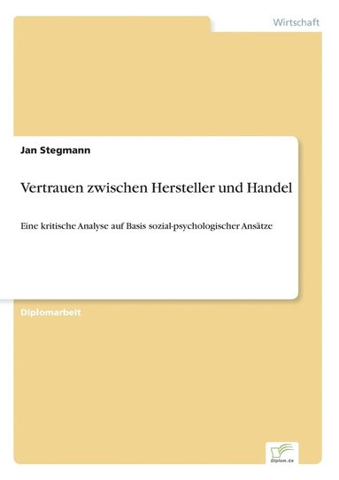 bokomslag Vertrauen zwischen Hersteller und Handel