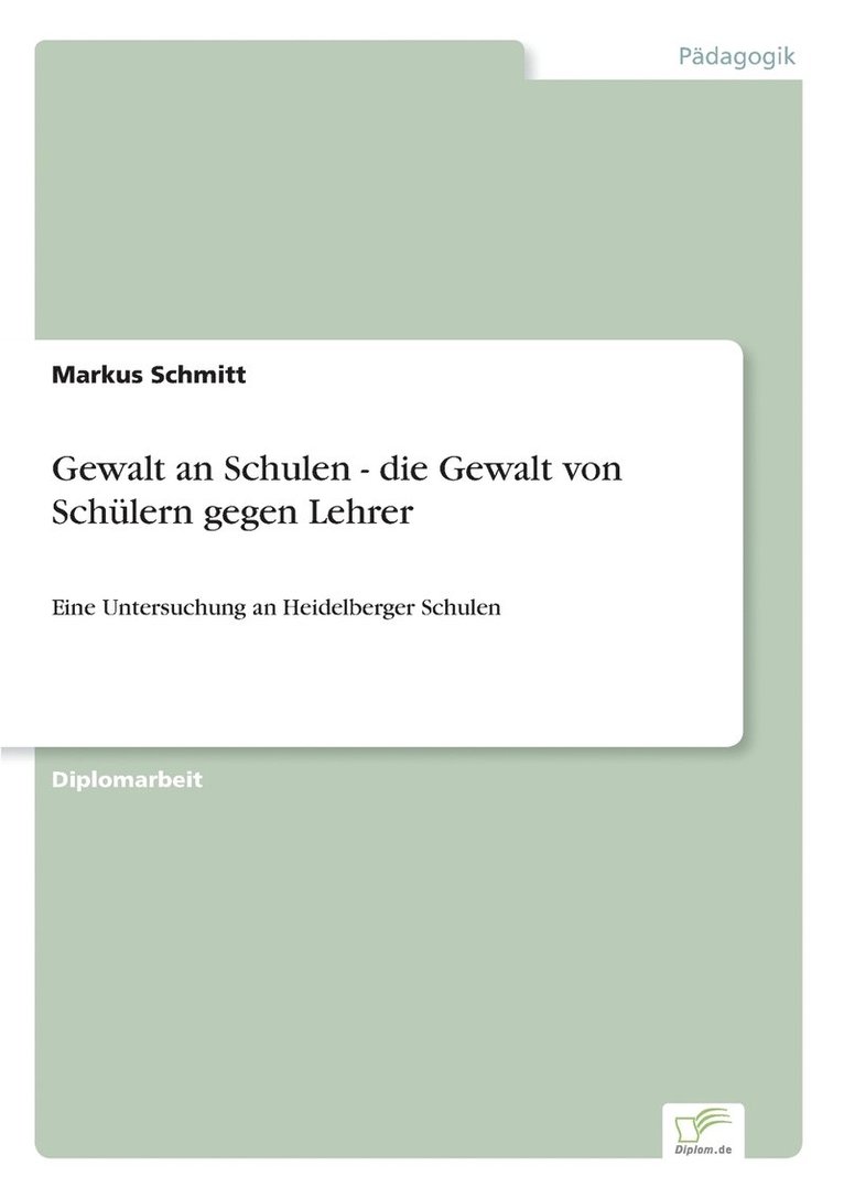 Gewalt an Schulen - die Gewalt von Schlern gegen Lehrer 1