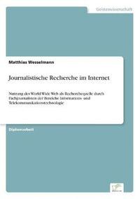 bokomslag Journalistische Recherche im Internet