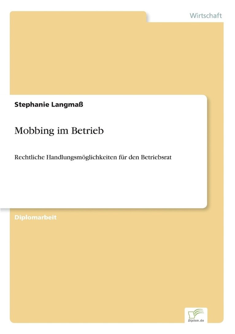 Stephanie Langmaß - Mobbing im Betrieb, Häftad