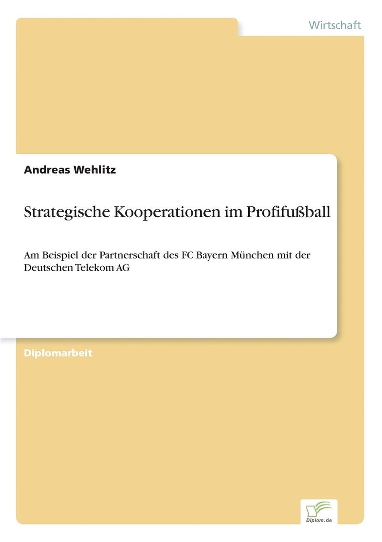 Strategische Kooperationen im Profifuball 1