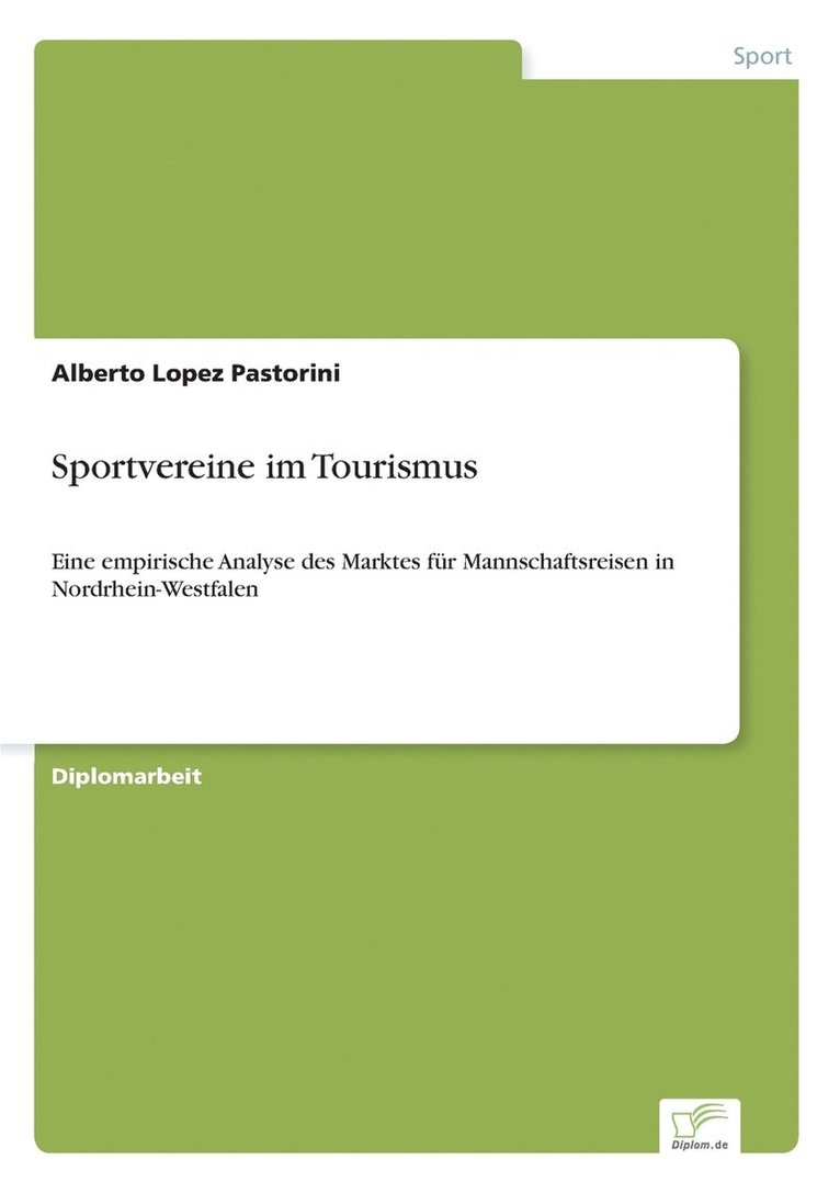 Alberto Lopez Pastorini - Sportvereine im Tourismus, Häftad