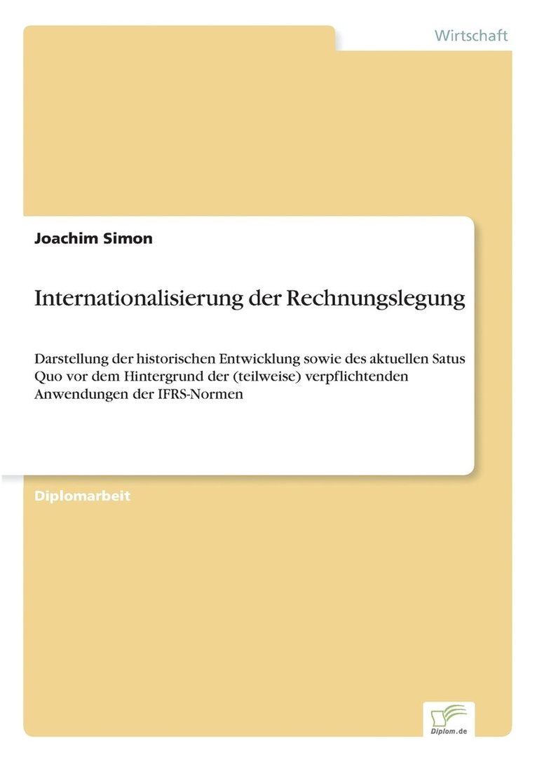 Internationalisierung der Rechnungslegung 1