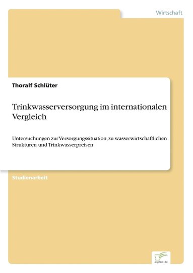 bokomslag Trinkwasserversorgung im internationalen Vergleich