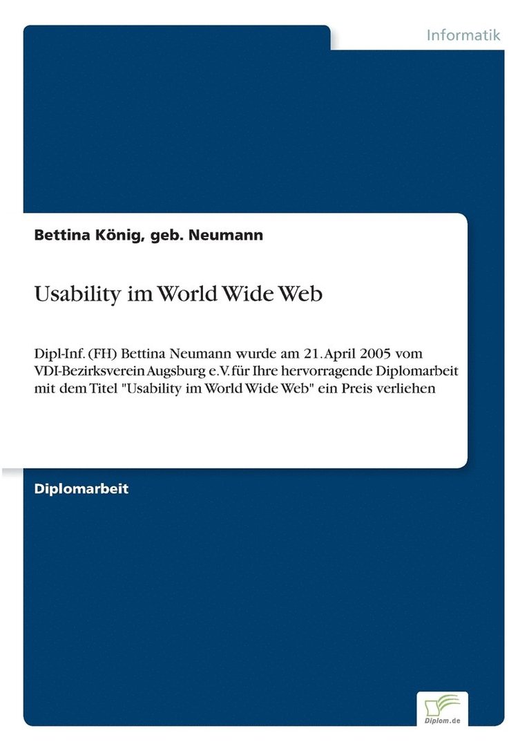 Usability im World Wide Web 1
