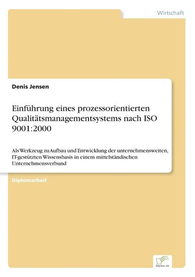 bokomslag Einführung eines prozessorientierten Qualitätsmanagementsystems nach ISO 9001