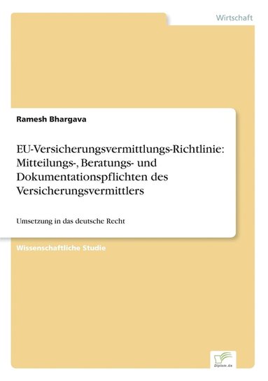 bokomslag EU-Versicherungsvermittlungs-Richtlinie