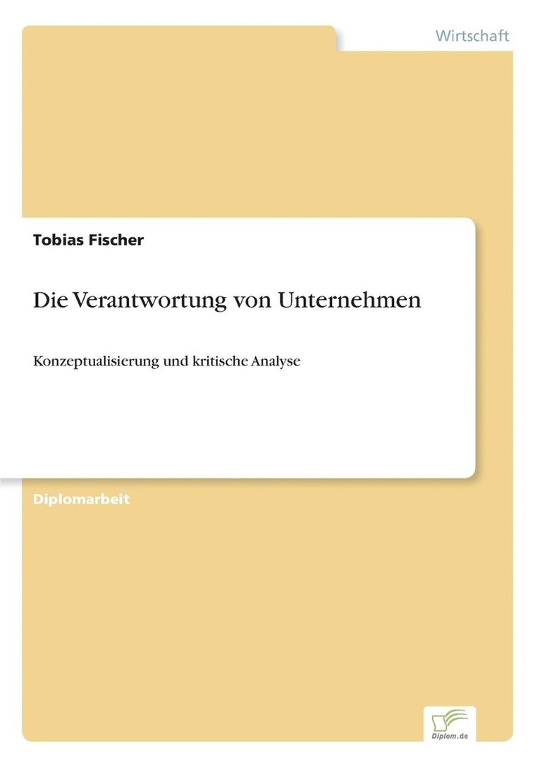 Tobias Fischer - Verantwortung von Unternehmen, Häftad