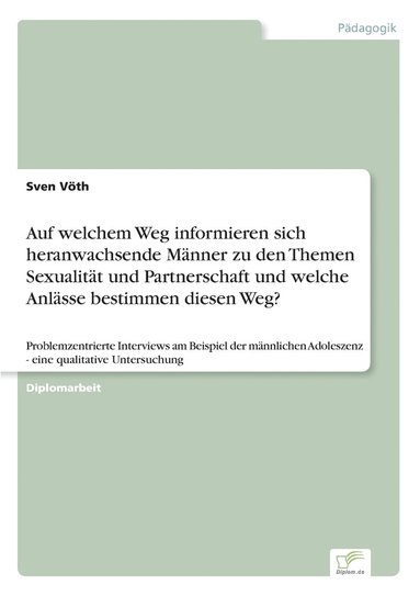 bokomslag Auf welchem Weg informieren sich heranwachsende Manner zu den Themen Sexualitat und Partnerschaft und welche Anlasse bestimmen diesen Weg?
