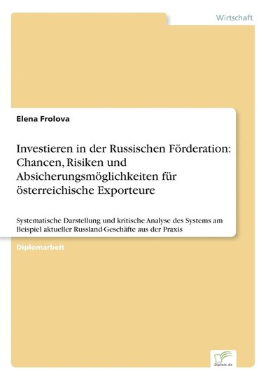 Elena Frolova - Investieren in der Russischen Förderation, Häftad