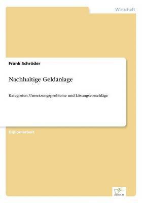 Frank Schröder - Nachhaltige Geldanlage, Häftad