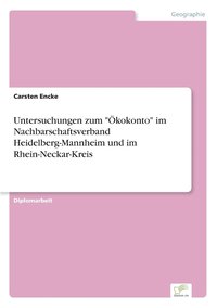 bokomslag Untersuchungen zum &quot;kokonto&quot; im Nachbarschaftsverband Heidelberg-Mannheim und im Rhein-Neckar-Kreis
