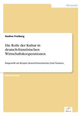 bokomslag Rolle der Kultur in deutsch-französischen Wirtschaftskooperationen