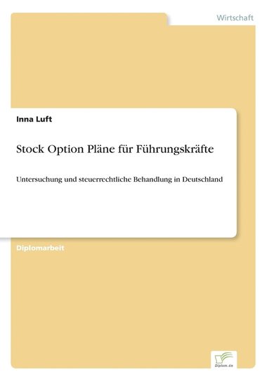 bokomslag Stock Option Plne fr Fhrungskrfte