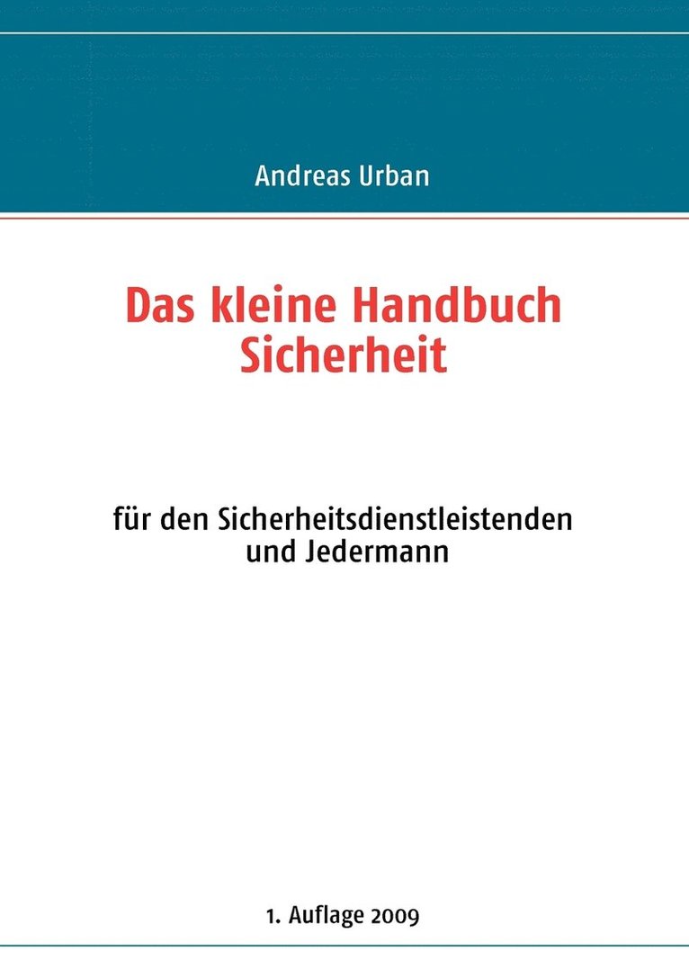 Das kleine Handbuch Sicherheit 1