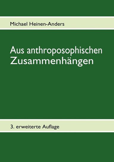 bokomslag Aus anthroposophischen Zusammenhngen