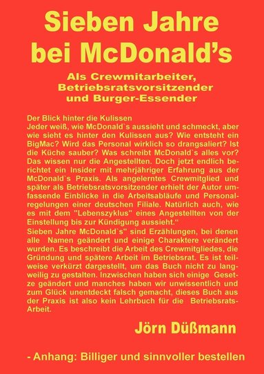 bokomslag Sieben Jahre bei McDonald's