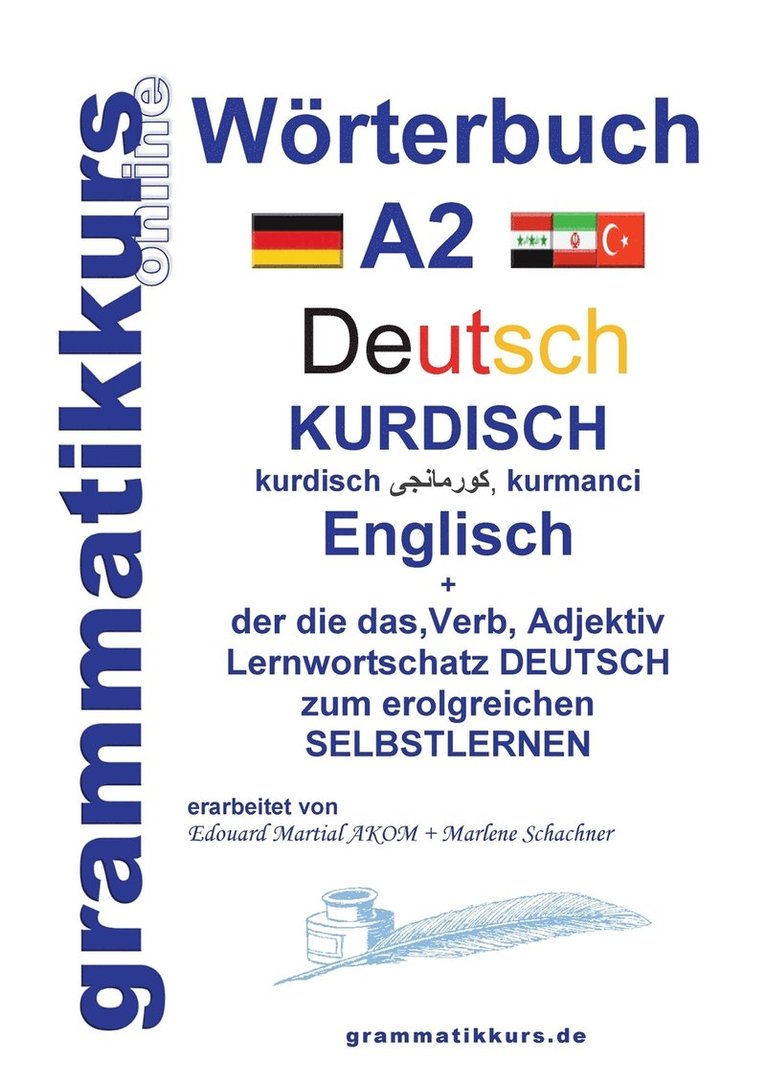 Wrterbuch Deutsch - Kurdisch - Kurmandschi - Englisch A2 1