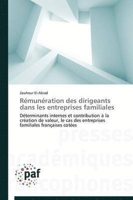 bokomslag Rmunration Des Dirigeants Dans Les Entreprises Familiales