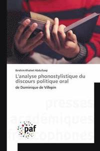 bokomslag Lanalyse Phonostylistique Du Discours Politique Oral