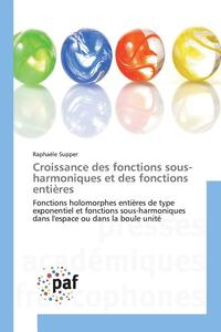 bokomslag Croissance Des Fonctions Sous-Harmoniques Et Des Fonctions Entieres