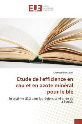 bokomslag Etude de l'Efficience En Eau Et En Azote Minéral Pour Le Blé