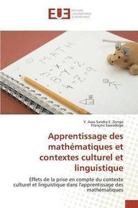 bokomslag Apprentissage Des Mathématiques Et Contextes Culturel Et Linguistique