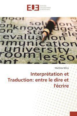 bokomslag Interprétation Et Traduction