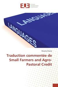 bokomslag Traduction Commente de Small Farmers and Agro-Pastoral Credit