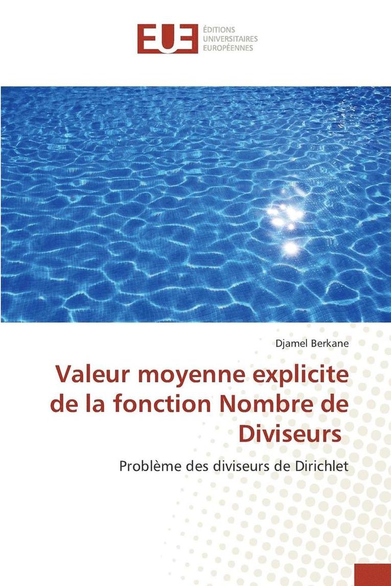 Valeur Moyenne Explicite de la Fonction Nombre de Diviseurs 1