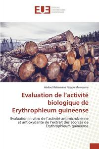 bokomslag Evaluation de l'Activite Biologique de Erythrophleum Guineense