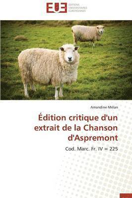 bokomslag ?dition Critique d'Un Extrait de la Chanson d'Aspremont
