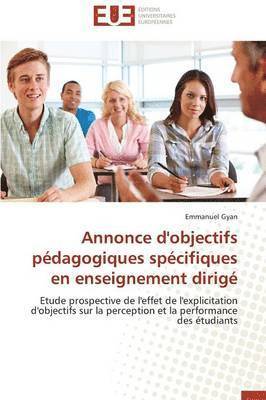 bokomslag Annonce d'Objectifs P dagogiques Sp cifiques En Enseignement Dirig 