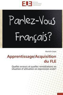 bokomslag Apprentissage/Acquisition Du Fle