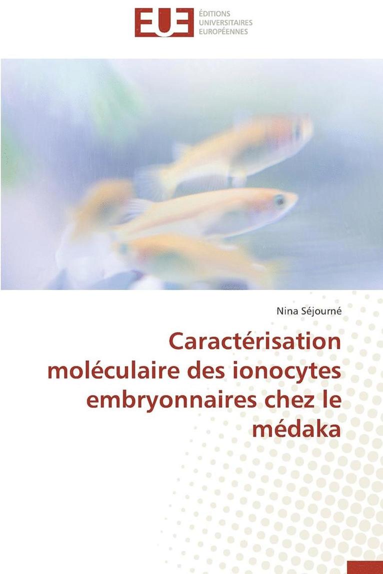 Sejourne-N, SEJOURNE-N - Caract�risation Mol�culaire Des Ionocytes Embryonnaires Chez Le M�daka, Häftad