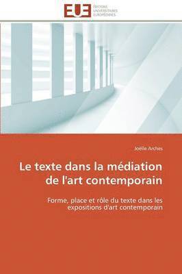 bokomslag texte dans la médiation de l'art contemporain